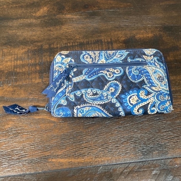 Vera Bradley Accessories - Vera Bradley Navy Blue Paisley Pattern Wallet